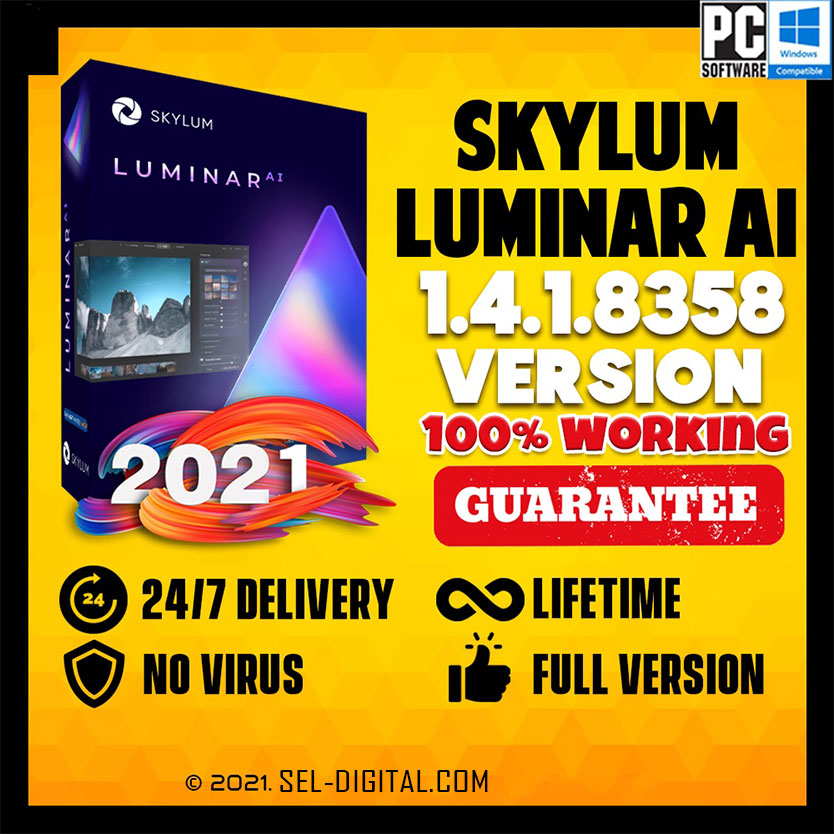 Skylum Luminar AI 1.4.1.8358 | ✅Updated Aug 2021| Lifetime | Activated | No Virus | Full Ver. |